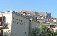 Greece, North Aegean, Lesvos (Mytilini), Molivos Beach, Hotel Molivos I