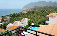 Sandy Bay Hotel, Agios Isidoros, Mytilini, Lesvos, Lesbos, North Aegean Islands, Greek Islands, Greece, Panoramic View, Swimming Pool, Agios Isidoros Beach, Plomari, Sea