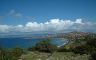 Mithymna Beach Hotel, Eftalou, Lesvos, Lesbos, Mytilini, North Aegean Islands, Greek Islands, Greece, Beach, Swimming pool, Sea