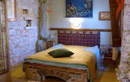 Greece, Peloponissos, Laconia, Mani, Elixirion Hotel, with fireplace